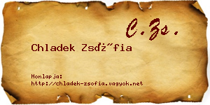 Chladek Zsófia névjegykártya