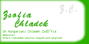 zsofia chladek business card